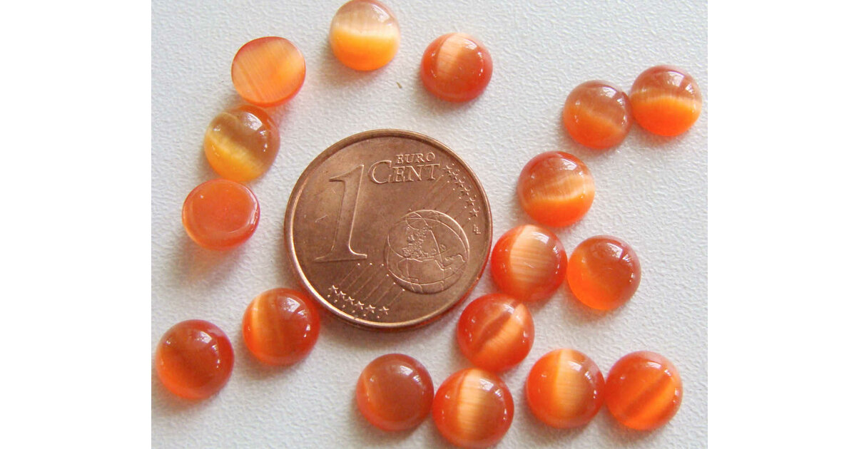 Cabochon Oeil De Chat Quartz Rose Naturel 87 Carats - Inde